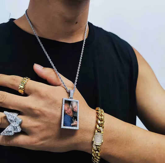 Custom made , with Cubic Zirconia stones  Necklace (send  photo via WhatsApp )