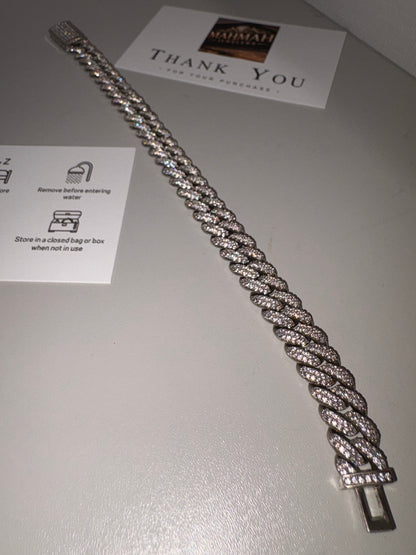 Cubic zirconia bracelet 7inch gold/silver