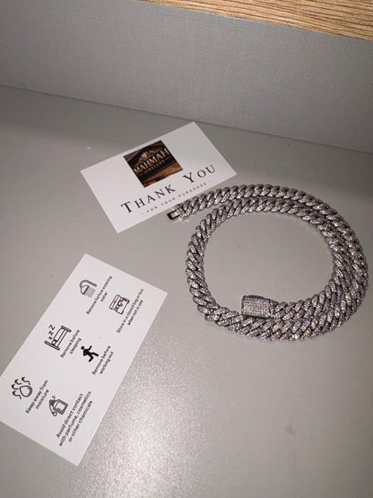 Iced out cubic zirconia chocker