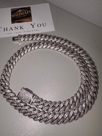 Iced out cubic zirconia chocker