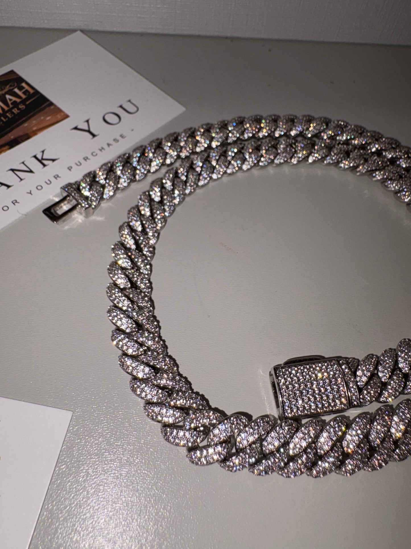 Iced out cubic zirconia chocker