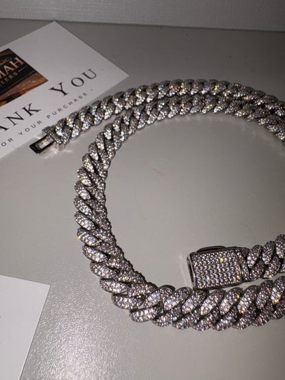 Iced out cubic zirconia chocker