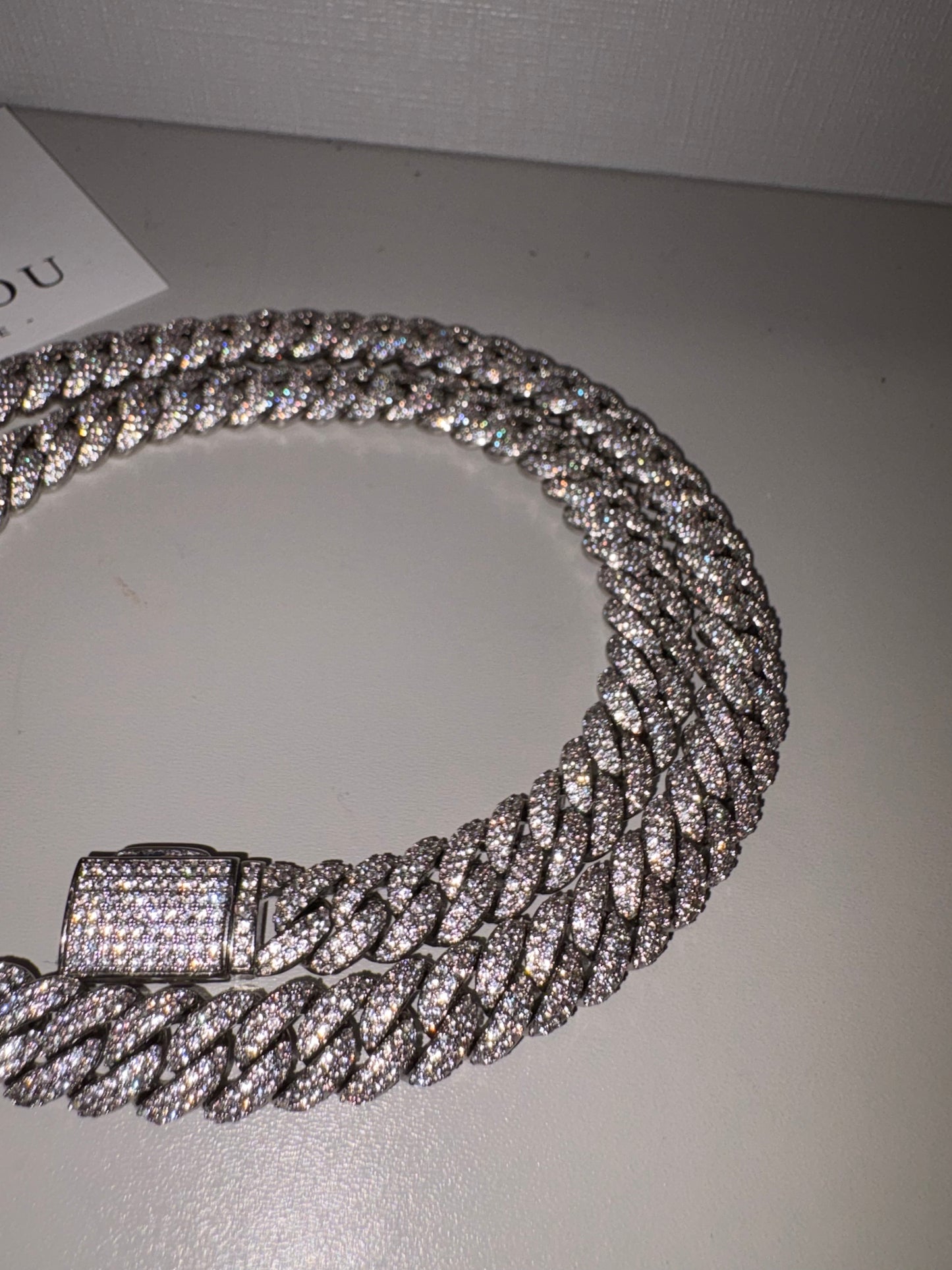 Iced out cubic zirconia chocker