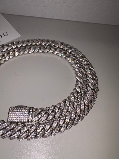 Iced out cubic zirconia chocker